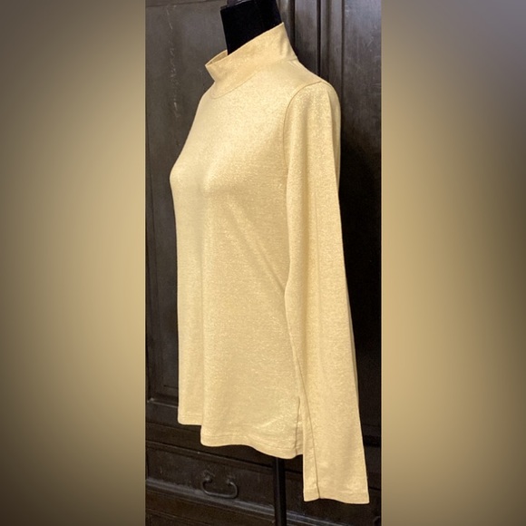 White Stag gold mock turtleneck sweater. Size large - Picture 2 of 9